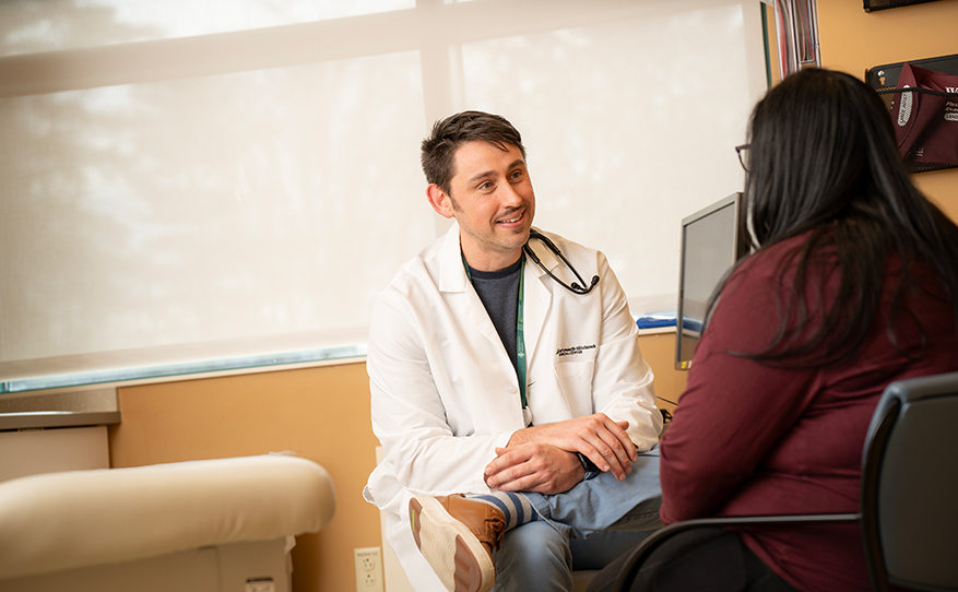 Doctor talking to a patient